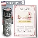 Californian Premium Gifts | Real Piece of California | Highly Unique Gift idea | Personalised Certificate | for Women, Men, Birthday, Anniversary, Wedding