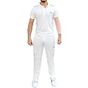 CG Cricket White Tracksuit for Men & Boys | Half Sleeve Jersey & Lower combo | Quick dry comfortable cricket t shirt & track pant set | Cricket Dress | Test Cricket Uniform