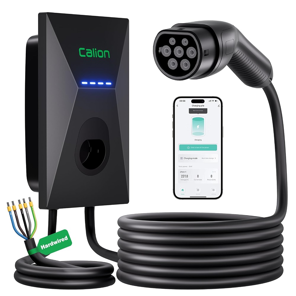 Calion 22kW EV Charger | 32A, 3 Phase, 5m TPU Cable | LED Indicator ...