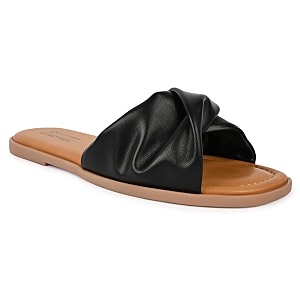 Call It Spring Womens Black Flat sandals