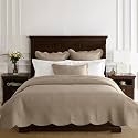 Calla Angel Sage Garden Luxury Pure Cotton Matelasse Quilt Queen, Coffee