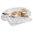 Calming Dog Bed Fluffy Plush Dog Mat for Furniture Protector with Removable Washable Cover for Large Medium Small Dogs and Cats (XS (31"x23.5"x5"), Light Grey)