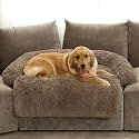 Calming Dog Bed Fluffy Plush Dog Mat for Furniture Protector with Removable Washable Cover for Large Medium Small Dogs and Cats (Extra Large (53x39.3x6), Camel)