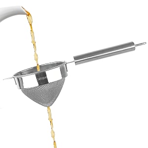 food grade stainless steel tea strainerchai chhalnicoffee sievetea filterjuice and oil channi with ss double mesh- cone shaped pipe hnadle cylinder 7 cm small