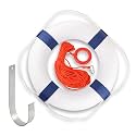 Calvana 20" Foam Life Preserver Ring with 98.4ft Floating Lifesaving Rope, Throwable Flotation Device, Pool Safety Float, for Buoy and Swimming Decoration, Boat Safety Equipment