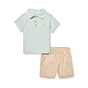 Calvin Klein baby-boys 2pc Polo Short Set