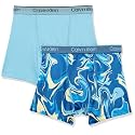 Calvin Klein Kids Boys' Performance Boxer Brief Underwear 2-Pack