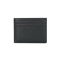 Calvin Klein Logo black leather card wallet