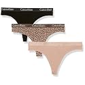 Calvin Klein Women's Motive Cotton Multipack Thong Panty