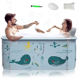 portable bathtubfoldable freestanding bathtubspa soaking tubshower stall bathtubbathroom folding tub for adultsboys and girlsoutdoorindoor hot ice bath