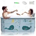 Portable Bathtub,Foldable Freestanding Bathtub,SPA Soaking Tub,Shower Stall Bathtub,Bathroom Folding Tub For Adults,Boys And Girls,Outdoor/Indoor Hot Ice Bath