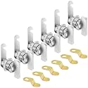 Cam Lock Thumb Operated Cabinet Locks, 7/8" Cylinder Fits on 9/16'' Max Panel Thickness Non-Locking Compartment Lock for RV Storage, Camper, Vehicles, Files Drawers (7/8 Inch 6Pcs)