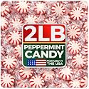 Cambie Peppermint Candy - 2 lbs of Hard Candy Individually Wrapped Mints 150 pieces - Perfect For After Dinner Mints, For Home Restaurant or Office Candy, Bright Red &amp; White Swirl