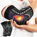 CAMBIVO 2 Pack Elbow Brace Compression Sleeve for Tendonitis &amp; Tennis Elbow