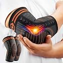 CAMBIVO 2 Pack Tennis Elbow Brace for Tendonitis and Tennis Elbow,Golfers Elbow, Arm Compression Sleeves for Women and Men, Bíceps Support Sleeve for Weightlifting, Basketball and Workout