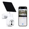 Camcamp Outside Camera for Home Security, Solar Powered, 355° Pan Tilt
