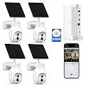 Camcamp Solar Security Cameras Wireless Outdoor 4 Pack, Home Camera System