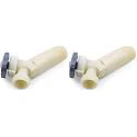 Camco 11523 RV Water Heater Drain Valve, White (Pack of 2)