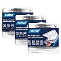 Camco Camper/RV Vent Insulator and Skylight Cover | Features 3 Layers to Reduce Heat Transfer &amp; Increase A/C Efficiency | Fits Standard 14” Travel Trailer/RV Roof Vents (45192), Multicolor, 14" x 14"