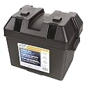 Camco Heavy Duty Battery Box with Straps and Hardware - Group 24 |Safely Stores RV, Automotive, and Marine Batteries |Durable Anti-Corrosion Material | Measures 7-1/4" x 10-3/4" x 8" | (55362)