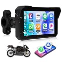 CAMECHO Motorcycle Carplay Screen, Wireless CarPlay Android Auto for Moto, 5" Waterproof Touchscreen Portable Car Stereo Support Dual Bluetooth, Siri, Google Assistant