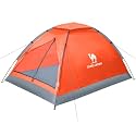 CAMEL CROWN 2/3/4/5 Person Camping Dome Tent, Waterproof,Spacious, Lightweight Portable Backpacking Tent for Outdoor Camping/Hiking (2 Person, Orange-1)