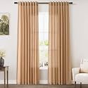 Camel Linen Curtains 84 Inches Long for