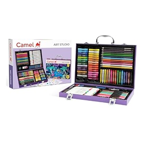 camel premium art studio  reusable briefcase style pack  comprehensive art supplies for drawing amp painting  ideal for kids amp hobbyists  pack of 1 kit