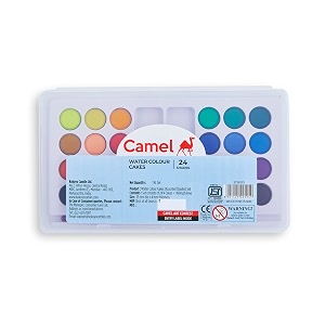 camlin kokuyo 3739515 student water color cakes - 24 shades