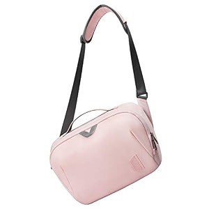 camera bagbagsmart slr dslr camera sling bag purse crossbody bag with padded shoulder strap water resistant anti-theft camera shoulder bag for women pink