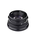 Camera Lens, 35mm F1.6 V APS-C Prime Lens,Compatible for Sony E A6600 6500 Fuji XF Canon EOS-M M50 Panasonic/Olympus Micro 4/3,in Parts(Black,E Mount)