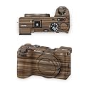 Camera Skin Compatible with Sony A6700 Mirrorless Camera (2023) - Dark Zebra Wood - Premium 3M Vinyl Protective Wrap Decal Cover - Easy to Apply | Crafted in the USA by MightySkins
