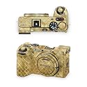 Camera Skin Compatible with Sony A6700 Mirrorless Camera (2023) - Gold Tiles - Premium 3M Vinyl Protective Wrap Decal Cover - Easy to Apply | Crafted in the USA by MightySkins