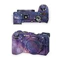 Camera Skin Compatible with Sony A6700 Mirrorless Camera (2023) - Violet Stars - Premium 3M Vinyl Protective Wrap Decal Cover - Easy to Apply | Crafted in the USA by MightySkins