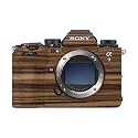 Camera Skin Compatible with Sony Alpha 9 III (2024) - Dark Zebra Wood - Premium 3M Vinyl Protective Wrap Decal Cover - Easy to Apply | Crafted in the USA by MightySkins