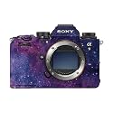 Camera Skin Compatible with Sony Alpha 9 III (2024) - Violet Stars - Premium 3M Vinyl Protective Wrap Decal Cover - Easy to Apply | Crafted in the USA by MightySkins
