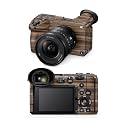 Camera Skin Compatible with Sony FX2 Digital Camera (2025) - Dark Zebra Wood - Premium 3M Vinyl Protective Wrap Decal Cover - Easy to Apply | Crafted in the USA by MightySkins