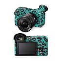 Camera Skin Compatible with Sony FX2 Digital Camera (2025) - Teal Leopard - Premium 3M Vinyl Protective Wrap Decal Cover - Easy to Apply | Crafted in the USA by MightySkins