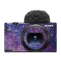 Camera Skin Compatible with Sony ZV-1 Mark II (2023) - Violet Stars - Premium 3M Vinyl Protective Wrap Decal Cover - Easy to Apply | Crafted in the USA by MightySkins
