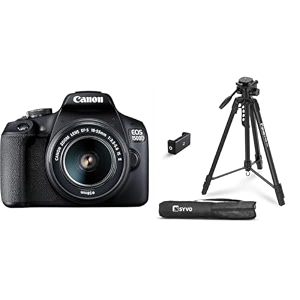 canon eos 1500d 241mp digital slr camera black with ef s18-55 is ii lens - wi-finfc supported