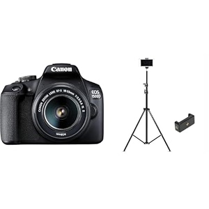 canon eos 1500d 241mp digital slr camera black with ef s18-55 is ii lens - wi-finfc supported