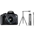 Canon EOS 1500D 24.1MP Digital SLR Camera (Black) with EF S18-55 is II Lens - Wi-Fi/NFC Supported
