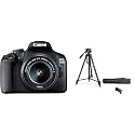 Canon EOS 1500D 24.1MP Digital SLR Camera (Black) with EF S18-55 is II Lens - Wi-Fi/NFC Supported