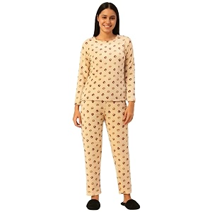 CAMEY Womens Printed Full Sleeve Round Neck