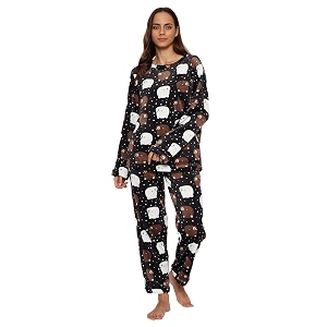 CAMEY Womens Printed Full Sleeve Round Neck