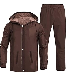 men39s raincoat waterproof for bike reversible double layer with hood raincoat for men set of top and bottom packed in a storage bag