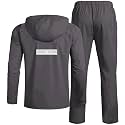 Men's Raincoat Waterproof for Bike Reversible Double Layer with Hood Raincoat for Men. Set of Top and Bottom Packed in a Storage Bag