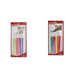 camlin champ round brush set - pack of 7 multicolor amp camlin champ flast brush set - pack of 7 multicolor