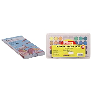camel camlin kokuyo 3739515 student water color cakes - 24 shades amp camel 4192566 full size color pencil assorted 12 pieces multicolor