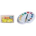 Camel Camlin Kokuyo 3739515 Student Water Color Cakes - 24 Shades &amp; Kokuyo Student Water Color Cakes - 12 Shades - Multicolor